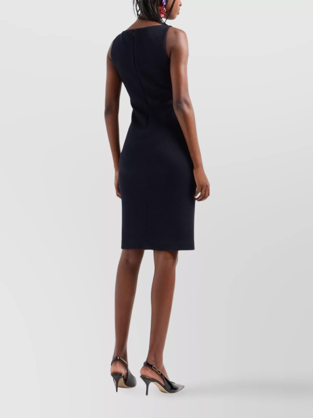 Emporio Armani Wool Blend Sleeveless Short Dress