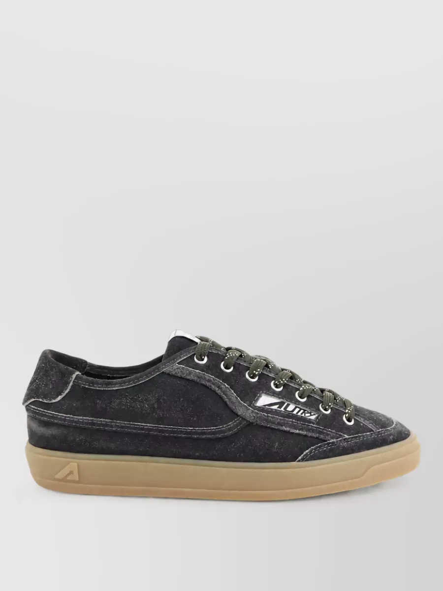Autry Suede Logo-Detail Lace-Up Sneakers
