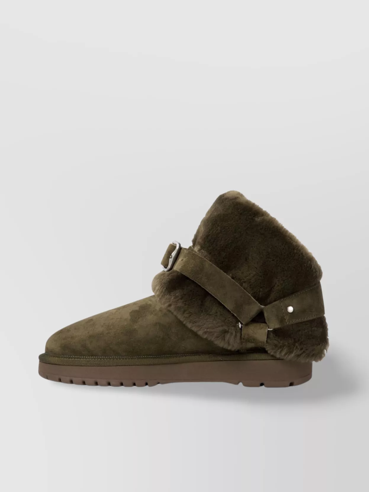 Burberry Chunky Ankle Boots Buckle Strap