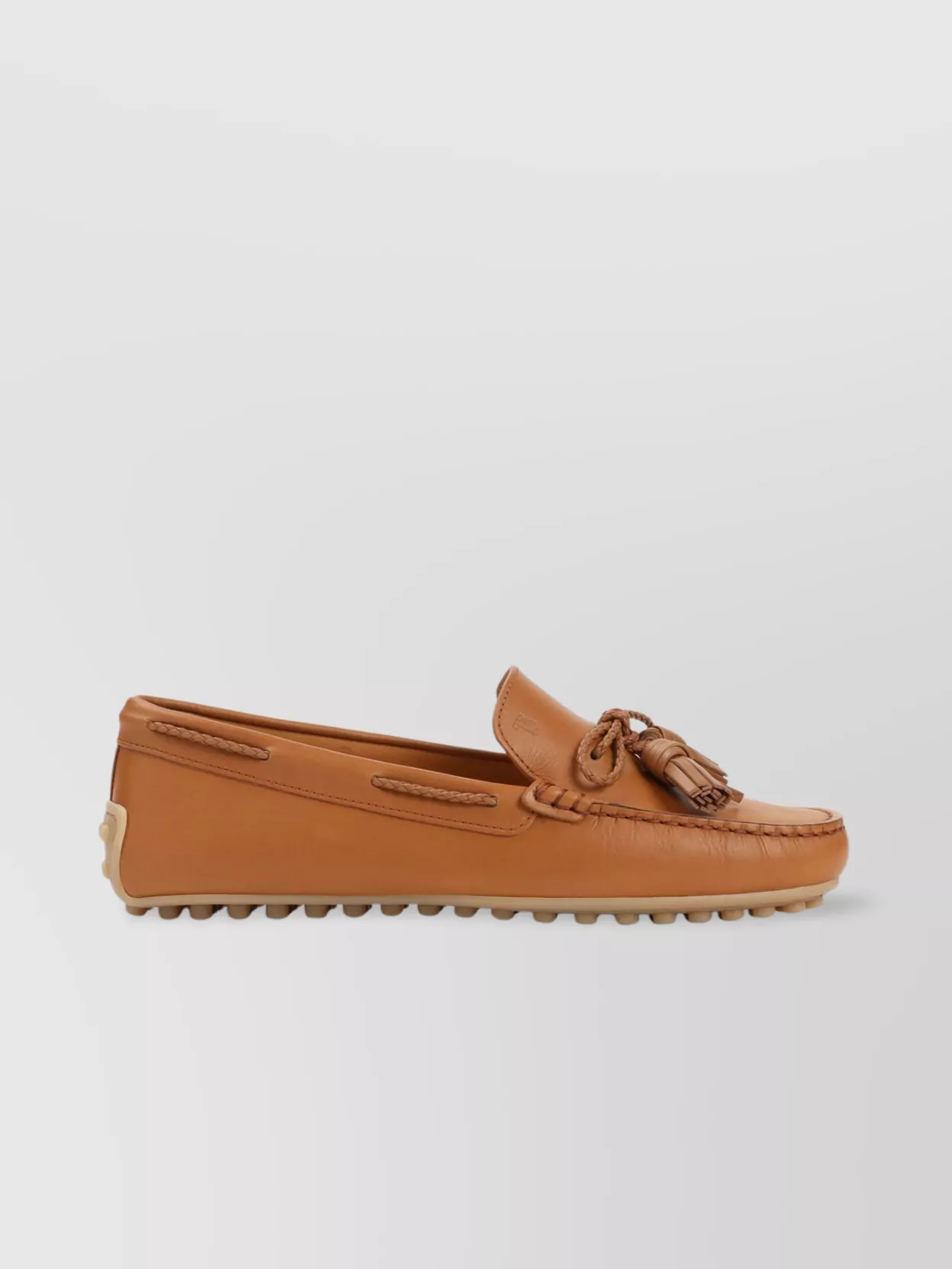 Tod's Loafers With Moc Toe And Tassel Detail In Brown