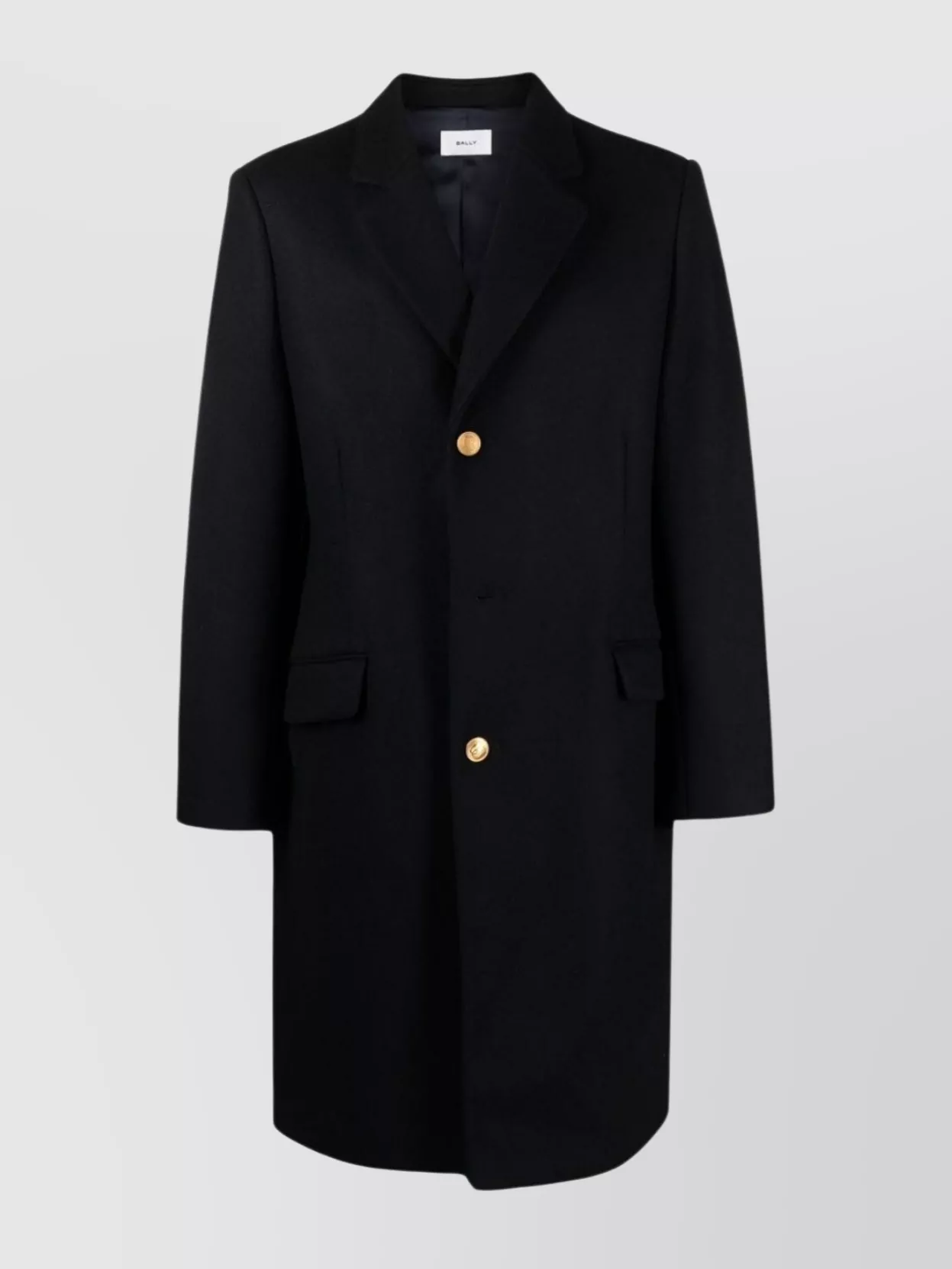 Shop Bally Tailored Wool Blend Coats In Black