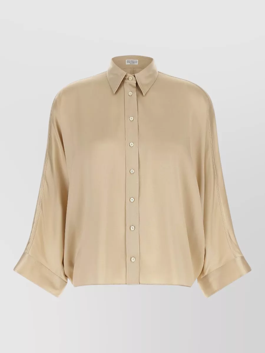 Brunello Cucinelli Silk satin oversized blouse