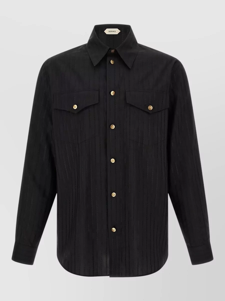 Versace silk cotton jacquard shirt
