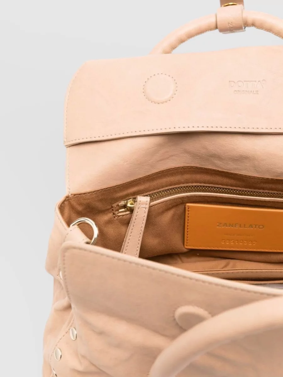 Zanellato Studded Leather Shoulder Bag