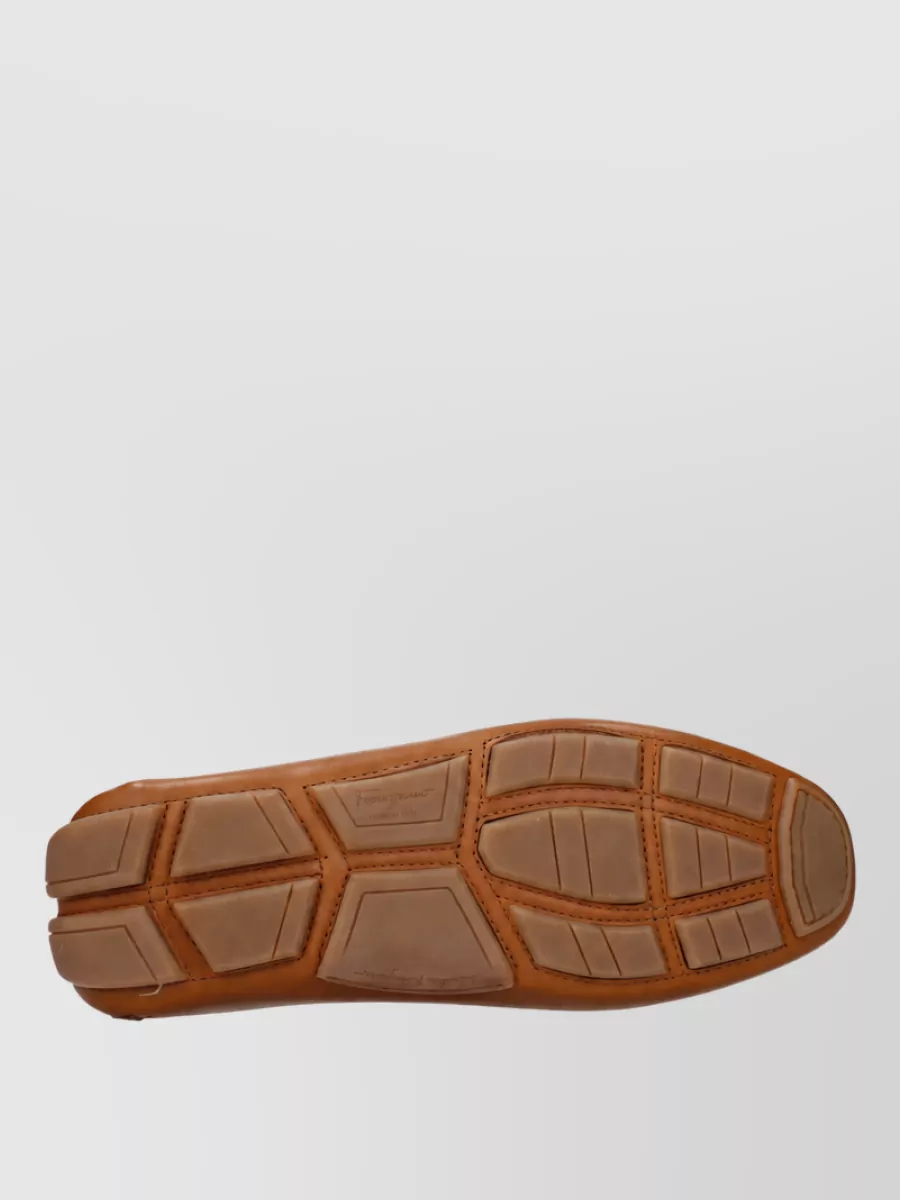 Ferragamo Leather Boat Shoes