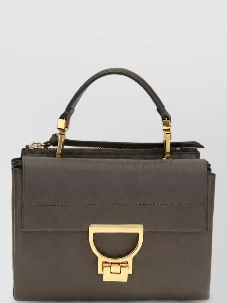 Coccinelle leather mini top handle bag