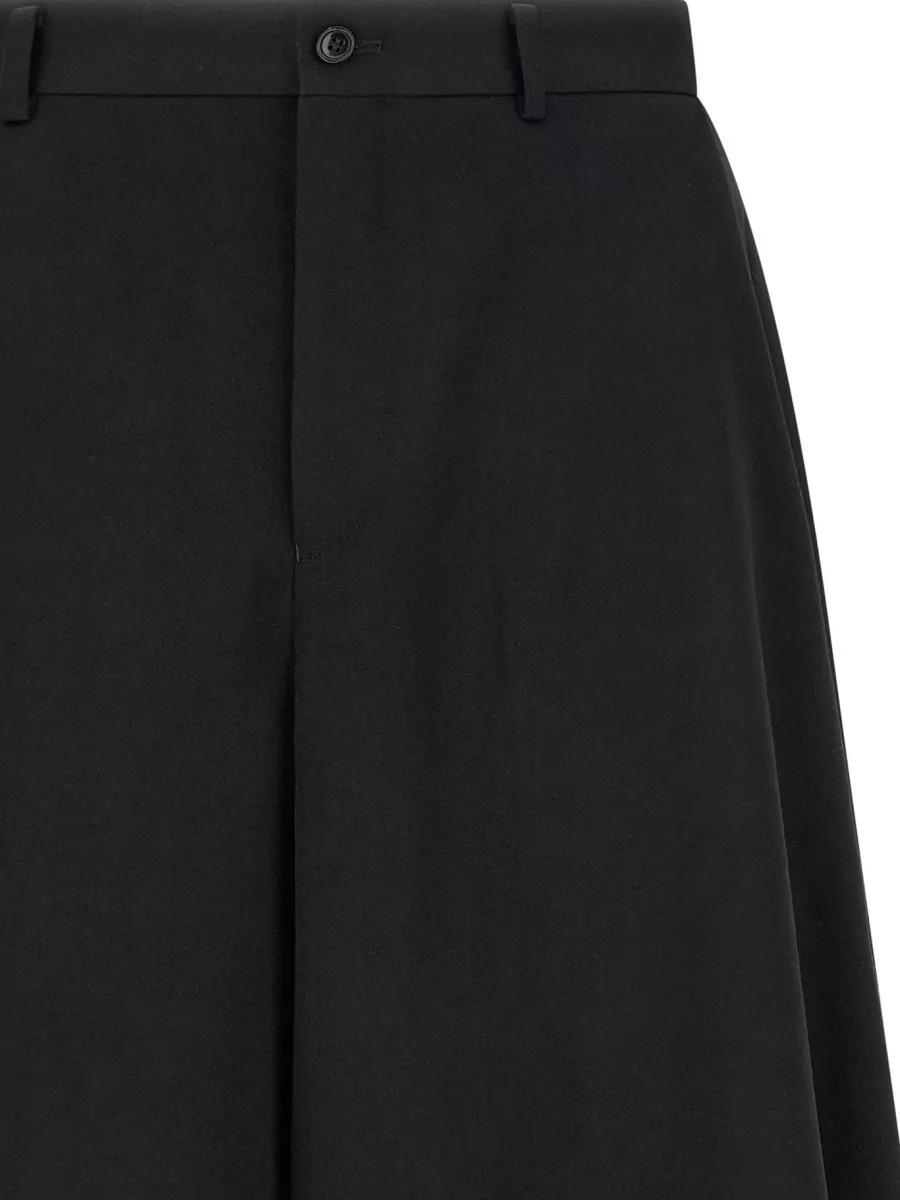 Comme Des Garçons Wool Extra Wide-Leg Bermuda Shorts