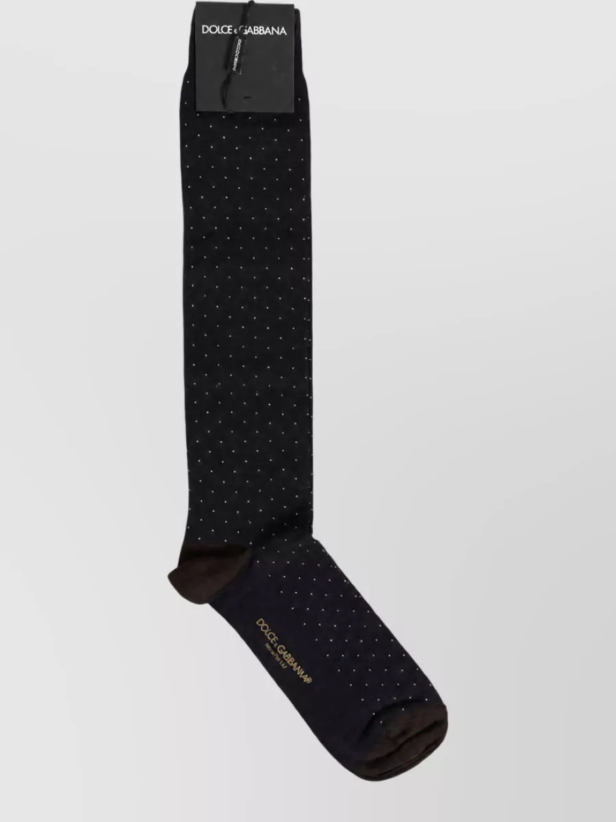 Dolce&Gabbana polka dot over the calf socks