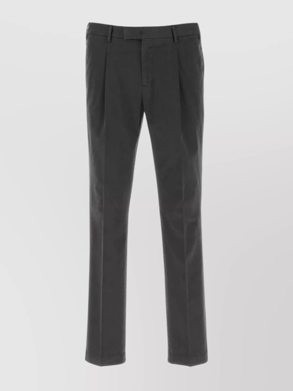Pt Torino Trousers Stretch Cotton Back Pockets In Gray