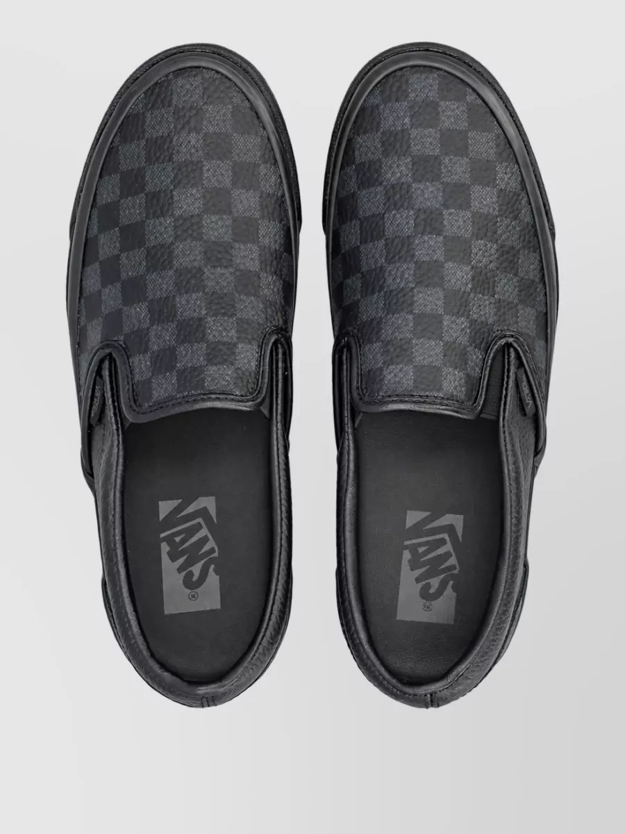 Vans Leather Checkerboard Slip-On Sneakers