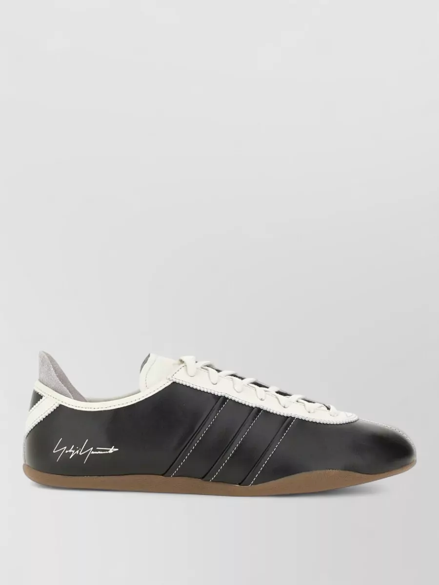 Y-3 Leather Lace-Up Sneakers