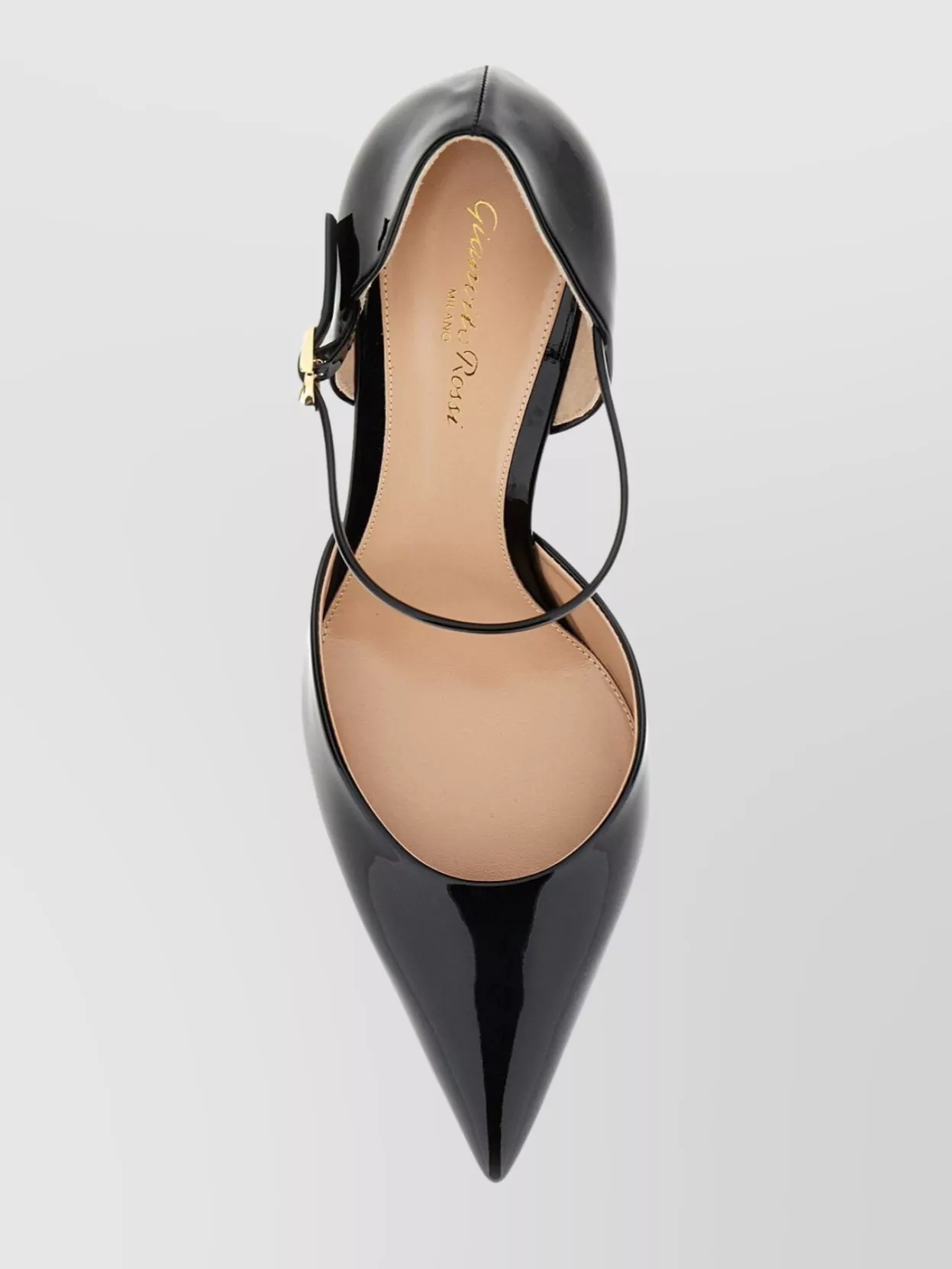 GIANVITO ROSSI GLOSSY PATENT LEATHER PUMPS WITH POINTED TOE
