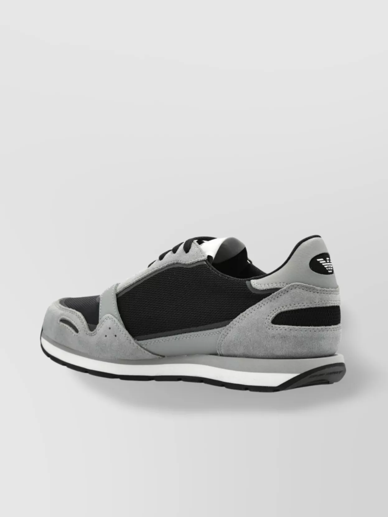 Emporio Armani Brand Sneakers With Mesh And Suede