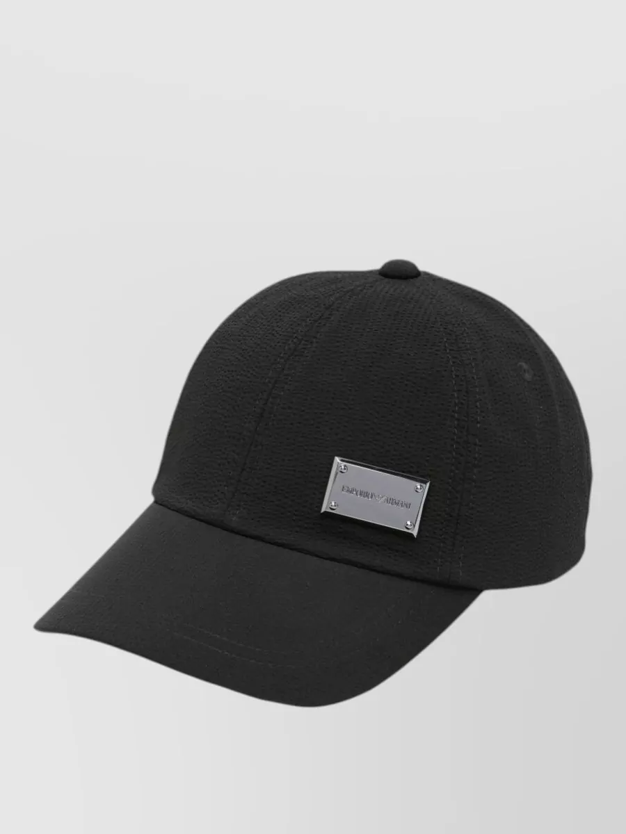 Emporio Armani textured logo baseball cap