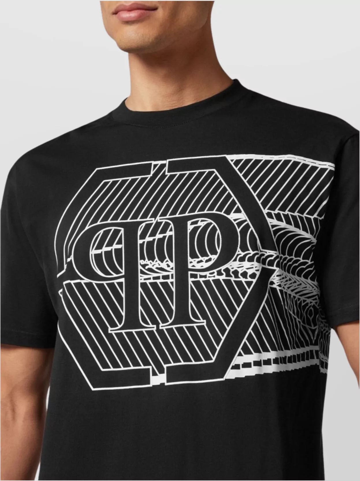 Philipp Plein Crew Neck Graphic Print Short Sleeves