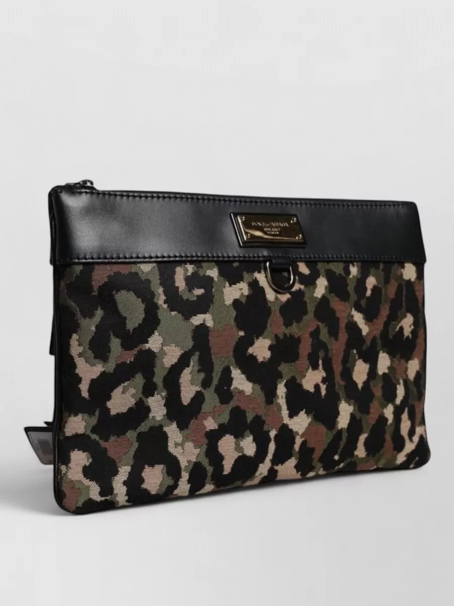 Dolce&Gabbana Leopard Jacquard Clutch Bag