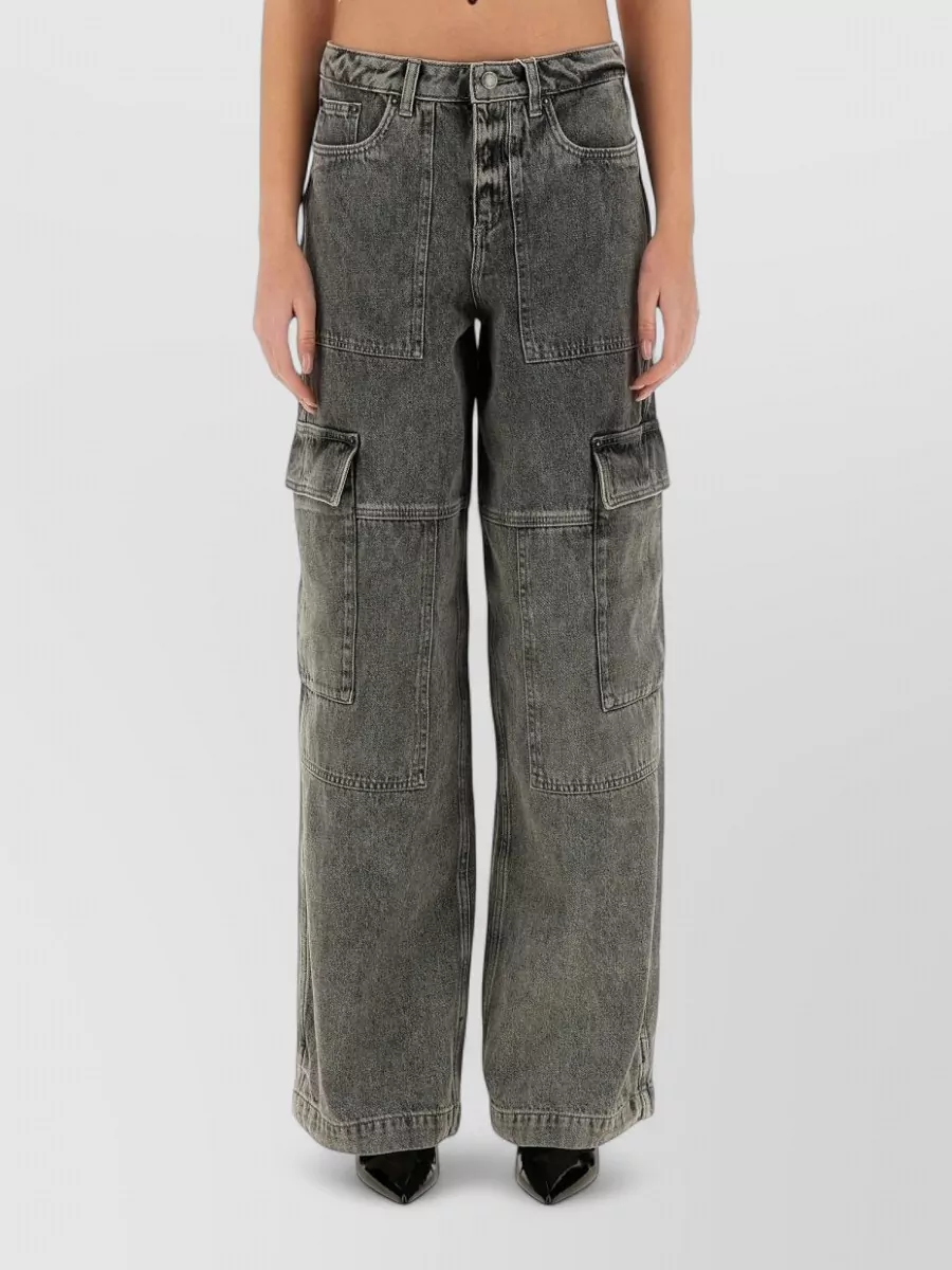 Michael Kors cotton wide-leg cargo jeans