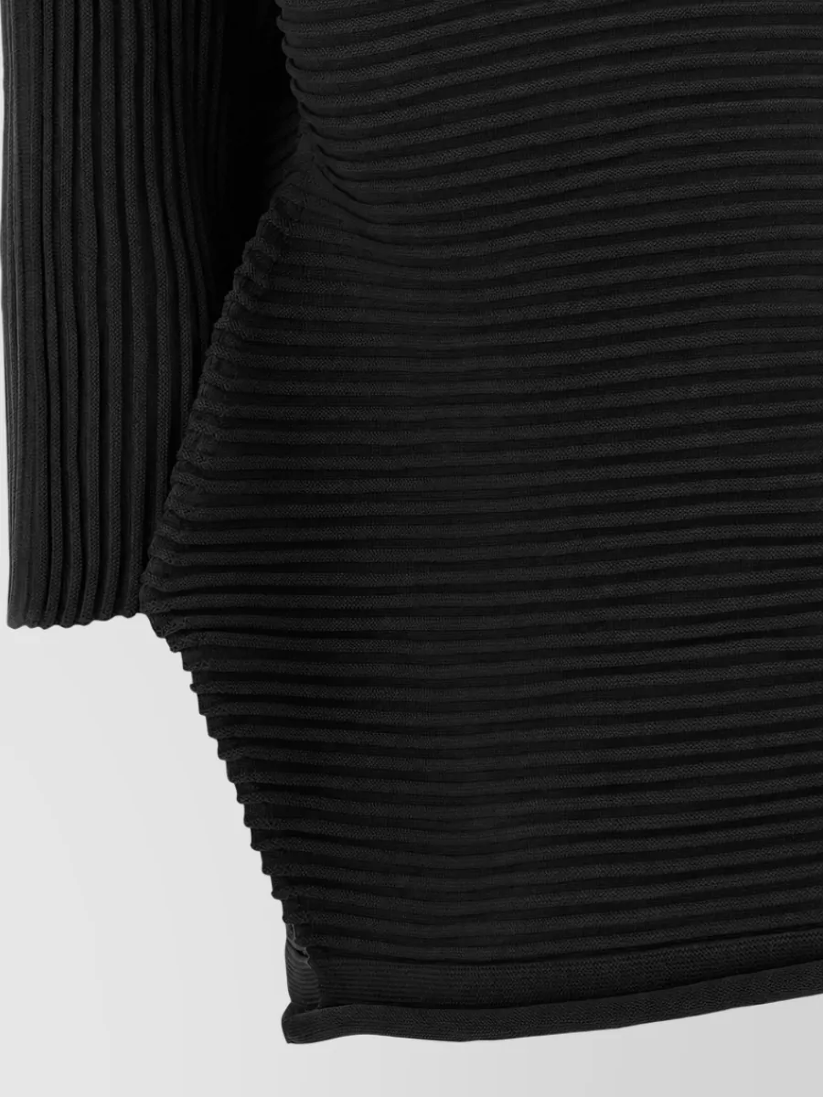 Pleats Please Issey Miyake Pleated High Neck Short Sleeve Top