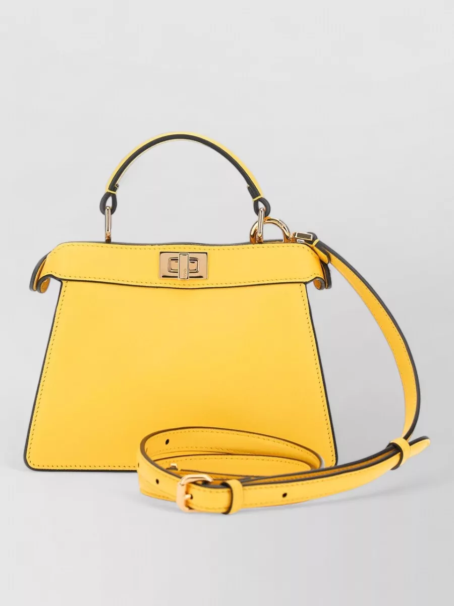Fendi Peekaboo Petite Leather Shoulder Bag