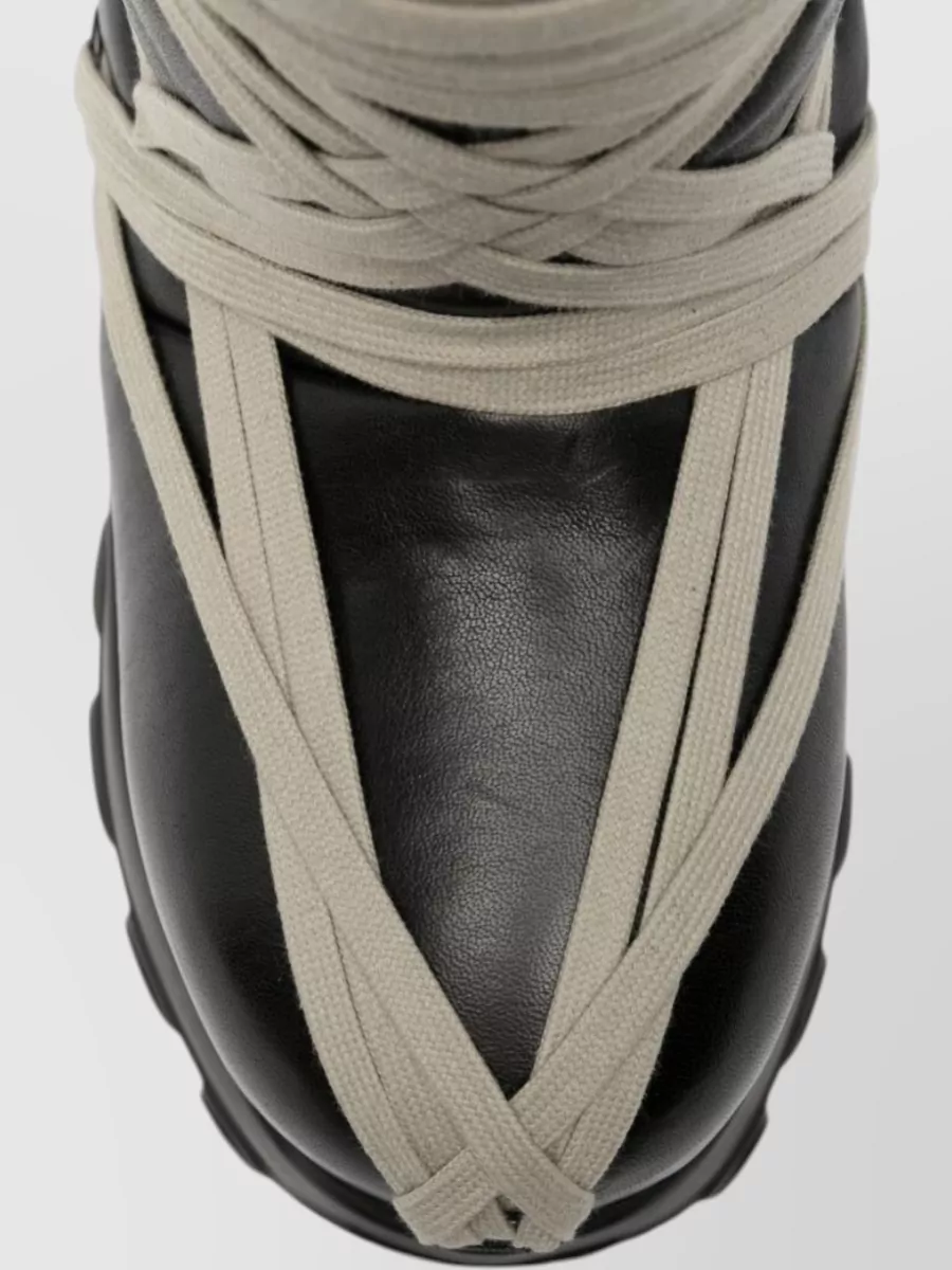 Rick Owens Calf Leather Padded Knee-High Boots