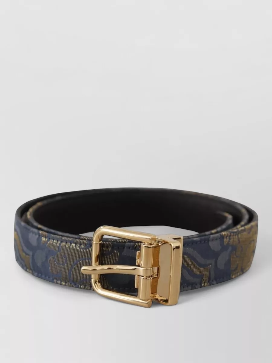 Dolce&Gabbana Leather Jacquard Belt