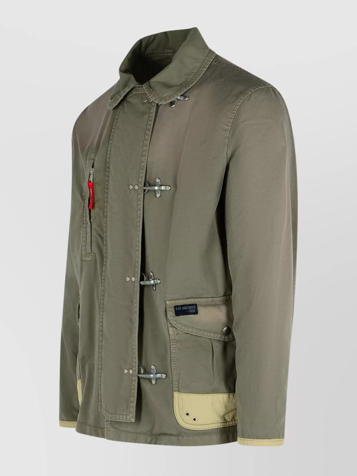 Fay Cotton Jacket Long Sleeves Front Pocket