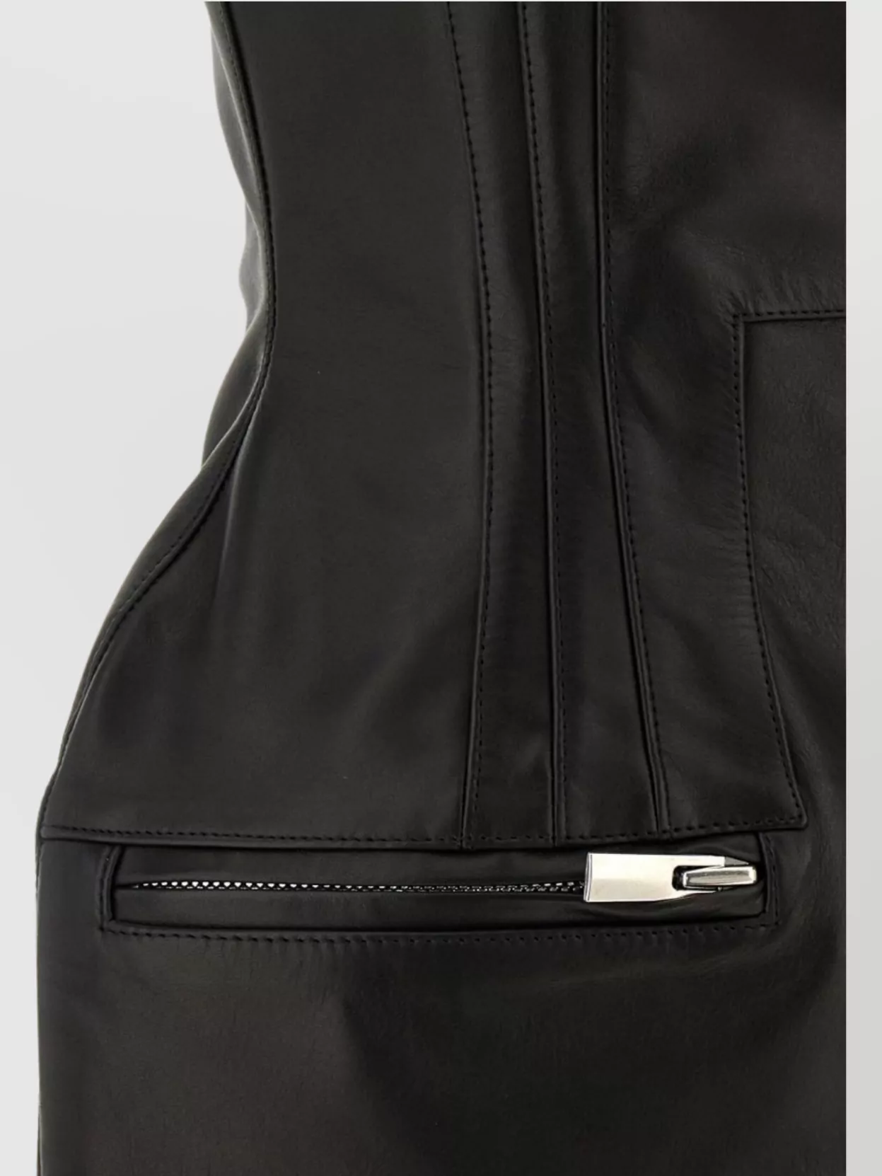 Magda Butrym Strapless Fitted Silhouette Dress With Zipper Accents