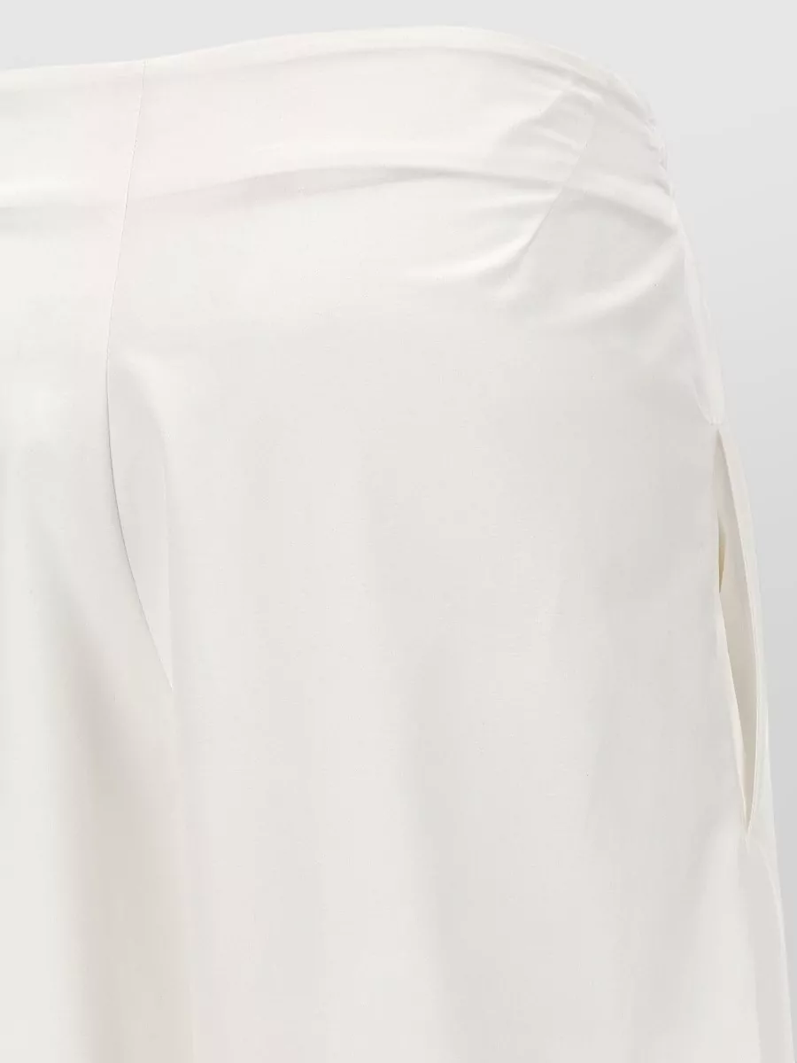 Ermanno Scervino Lace Insert Trousers Elastic Waistband Wide Leg In White