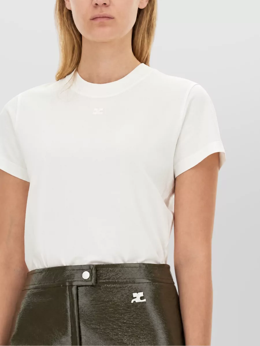 Courrèges Cotton High-Rise Mini Skirt