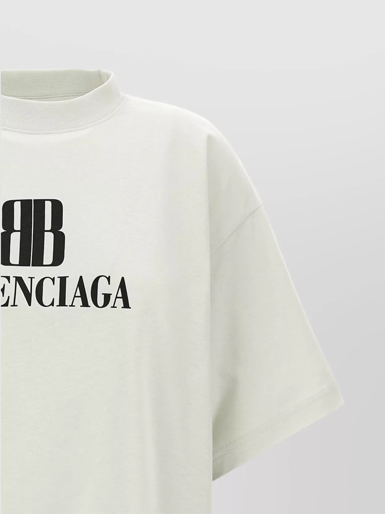Balenciaga Cropped Logo T-Shirt Short Sleeves