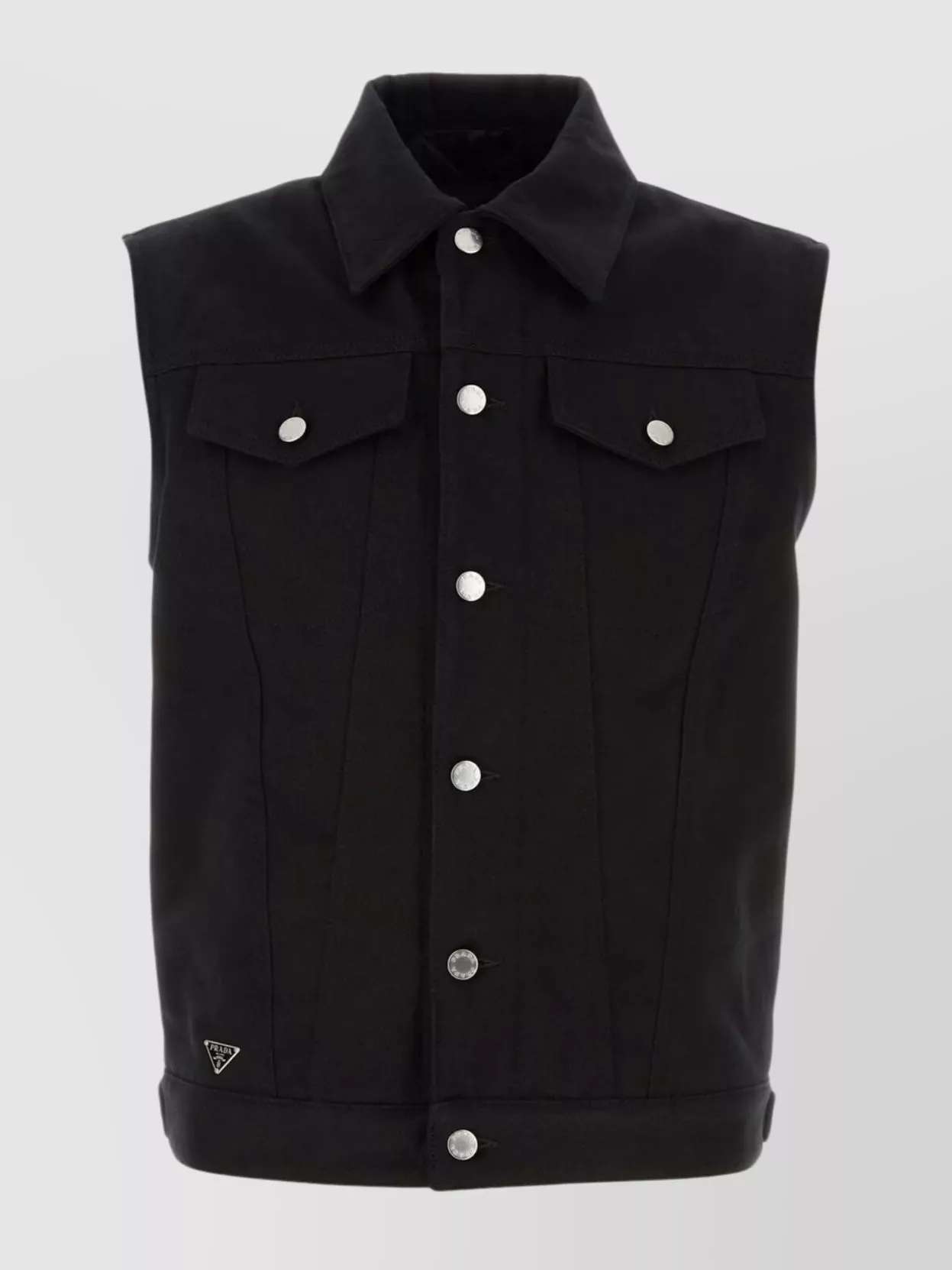 Shop Carhartt Waist Adjustable Denim Vest In Black