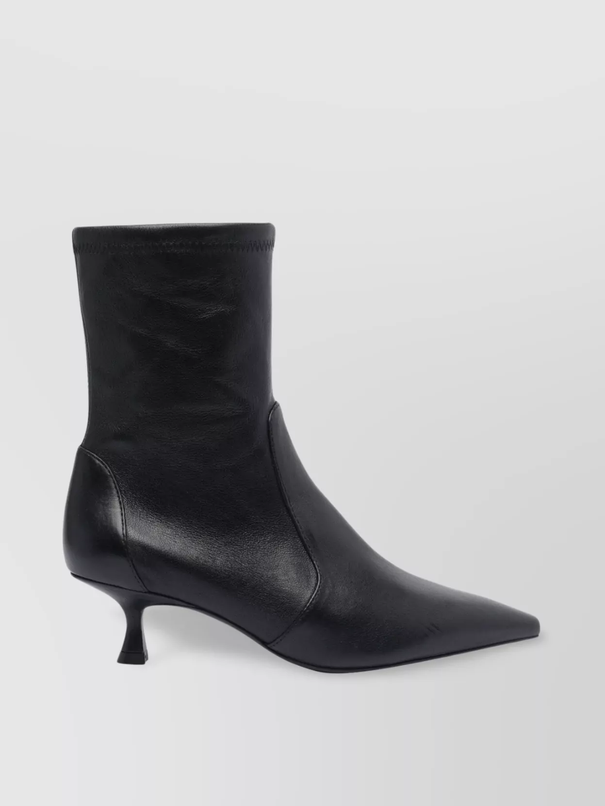 Stuart Weitzman Leather Ankle Boots Kitten Heel