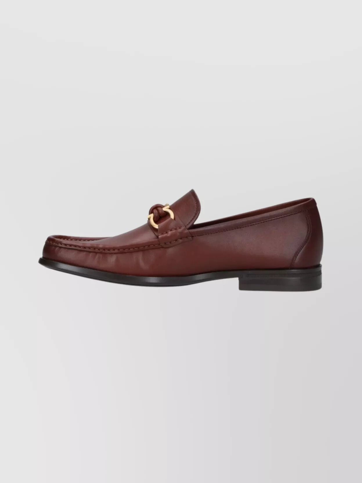Ferragamo Round Toe Loafers Featuring Metal Hardware