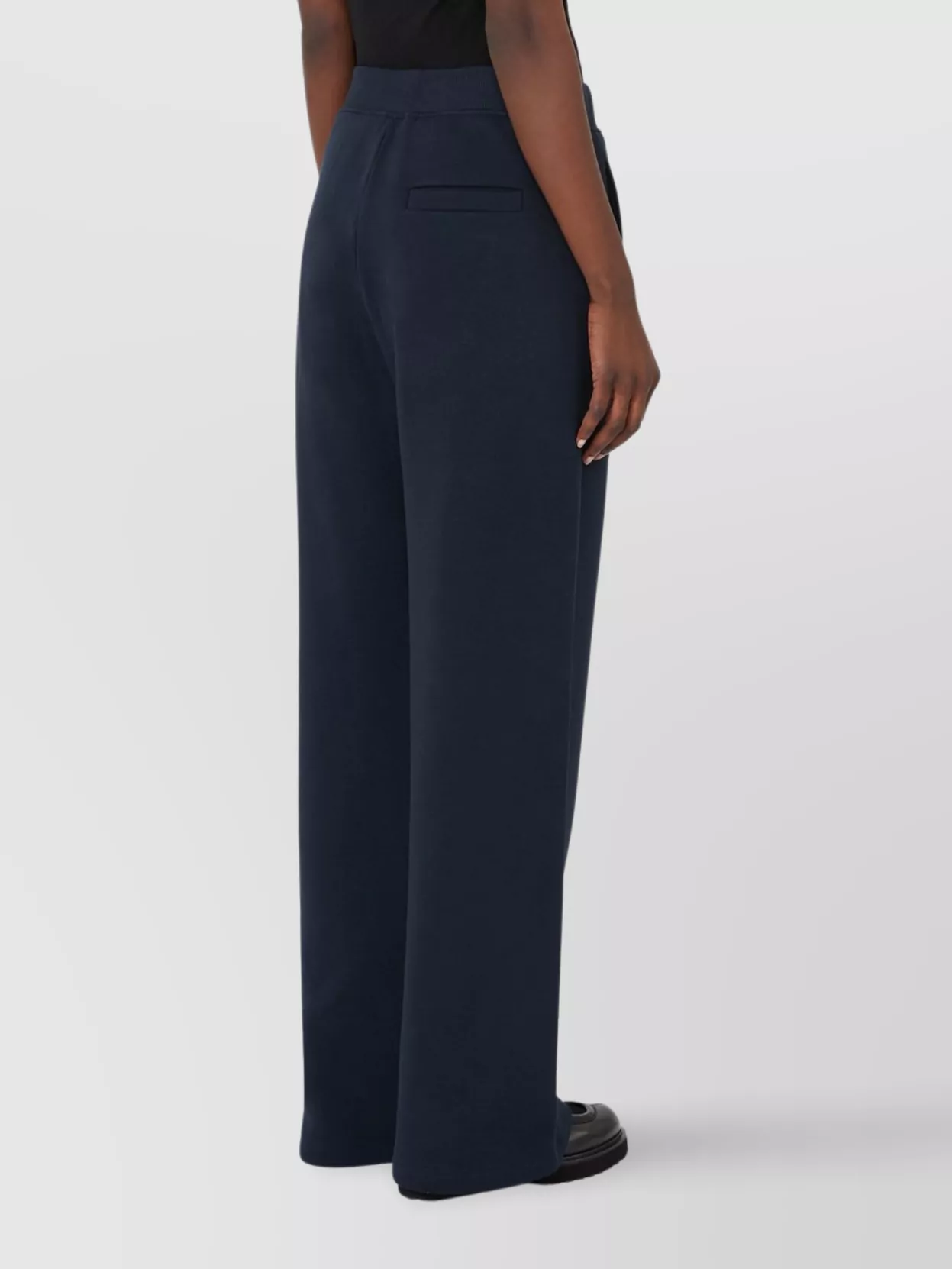 S Max Mara Wide Leg Trousers Ribbed Waistband