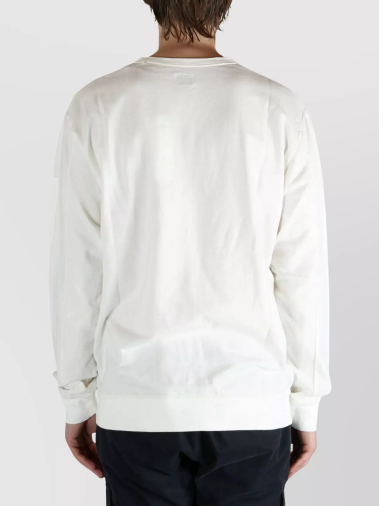 C.p. Company Fleece Crewneck Sweatshirt Arm Pocket