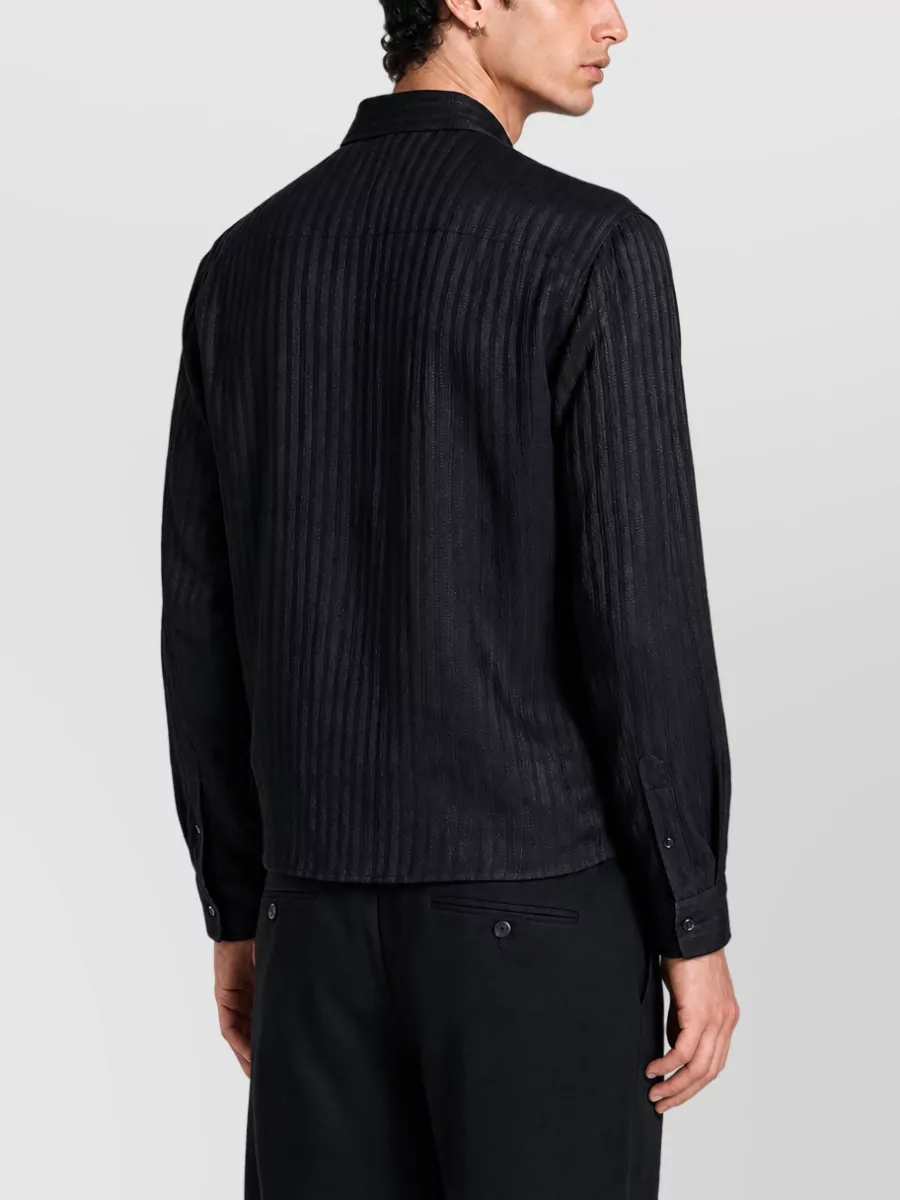 Giorgio Armani Striped Long-Sleeve Shirt