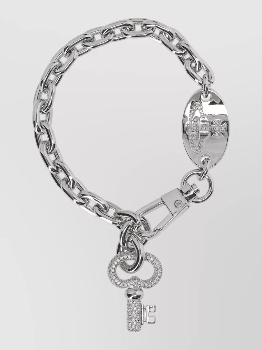 Vivienne Westwood Crystal-Embellished Chain Bracelet