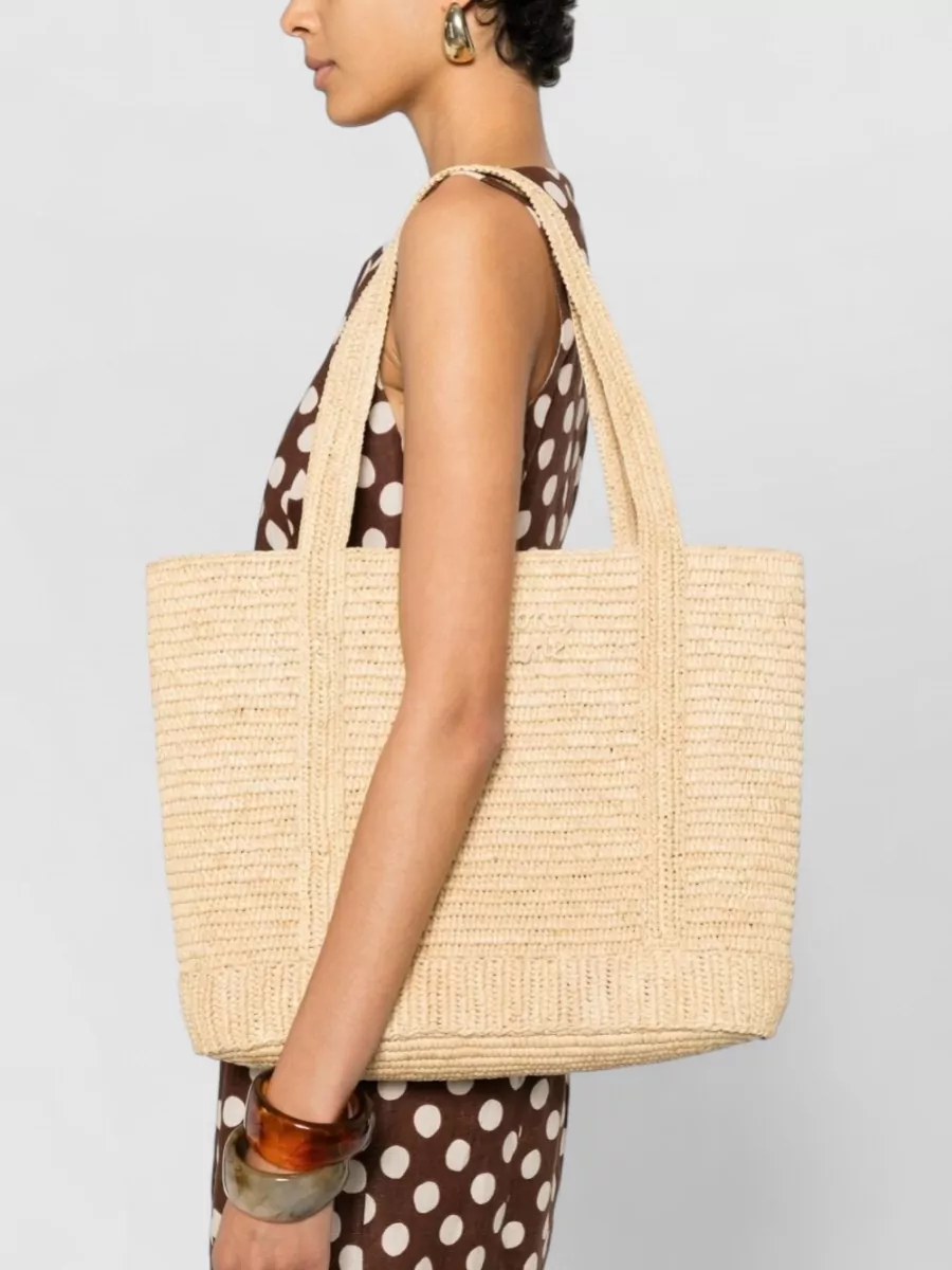 Maison Kitsuné Raffia Tote Bag