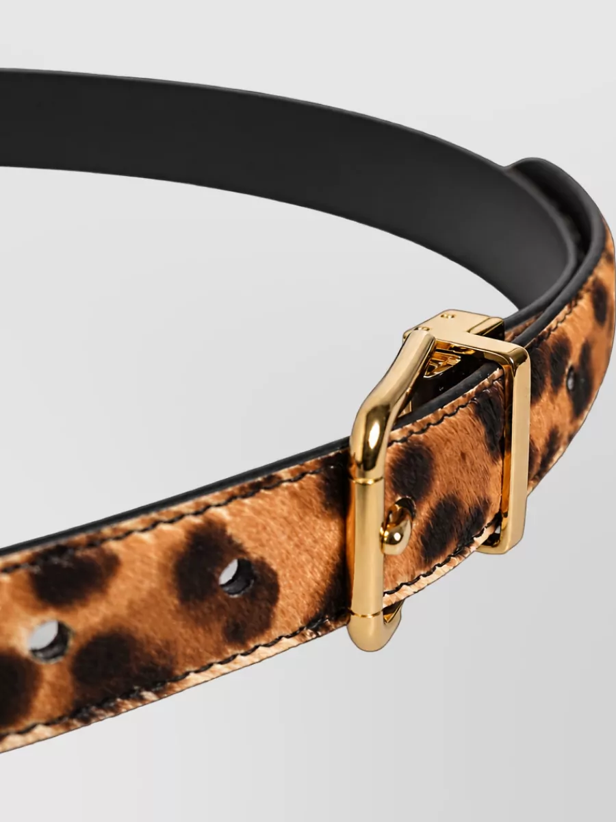 Dolce&Gabbana Leopard Calf Hair Belt