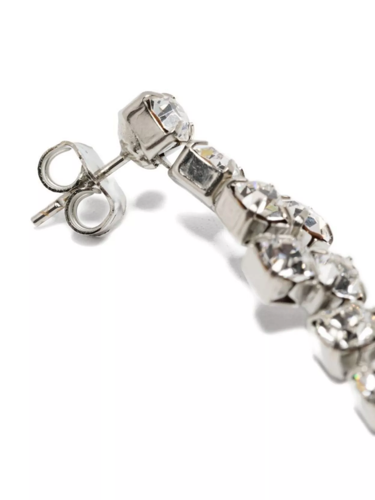 Forte Forte Square-Cut Crystal Embellished Linear Earrings