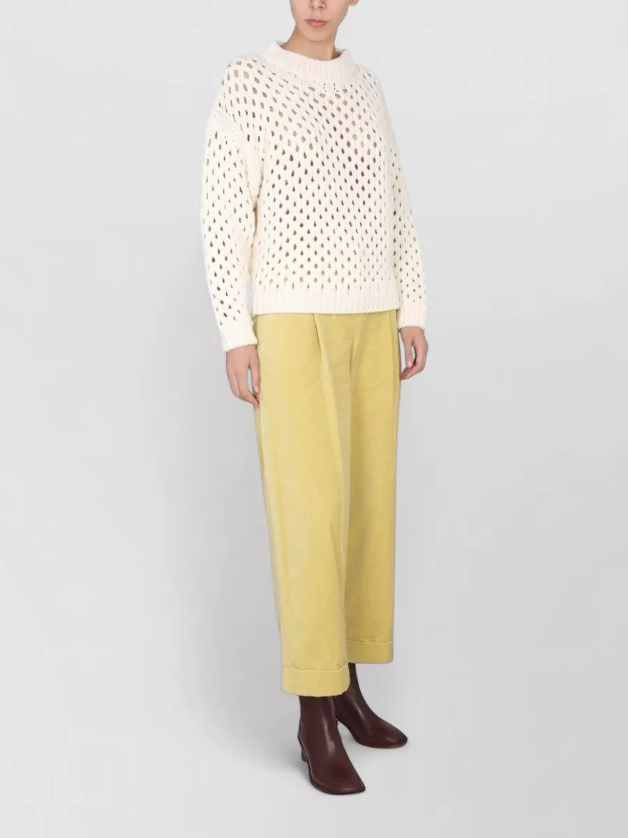 Alysi Ribbed cross-neck jumper