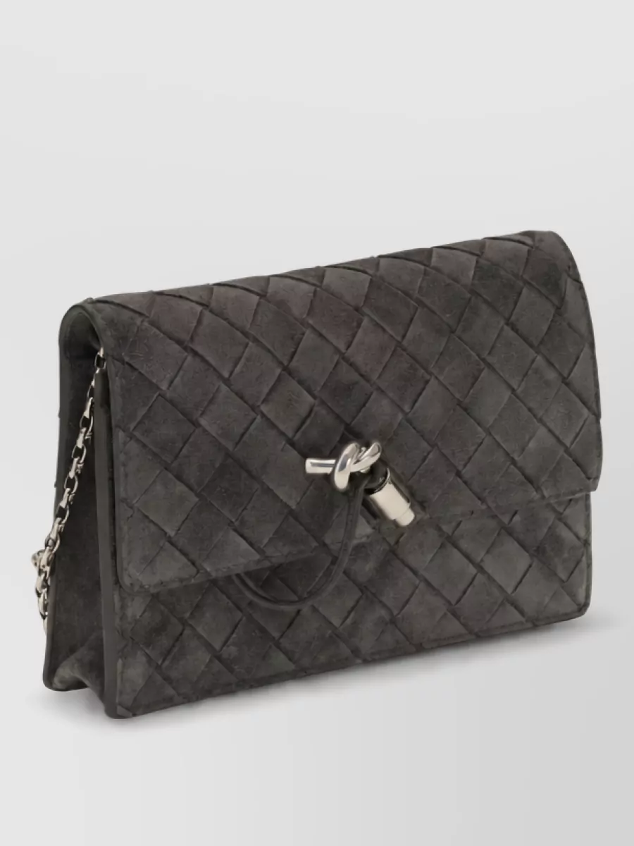 Bottega Veneta Andiamo Leather Clutch Bag