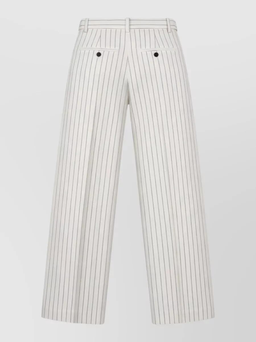 Sacai Pinstriped Wide-Leg Trousers