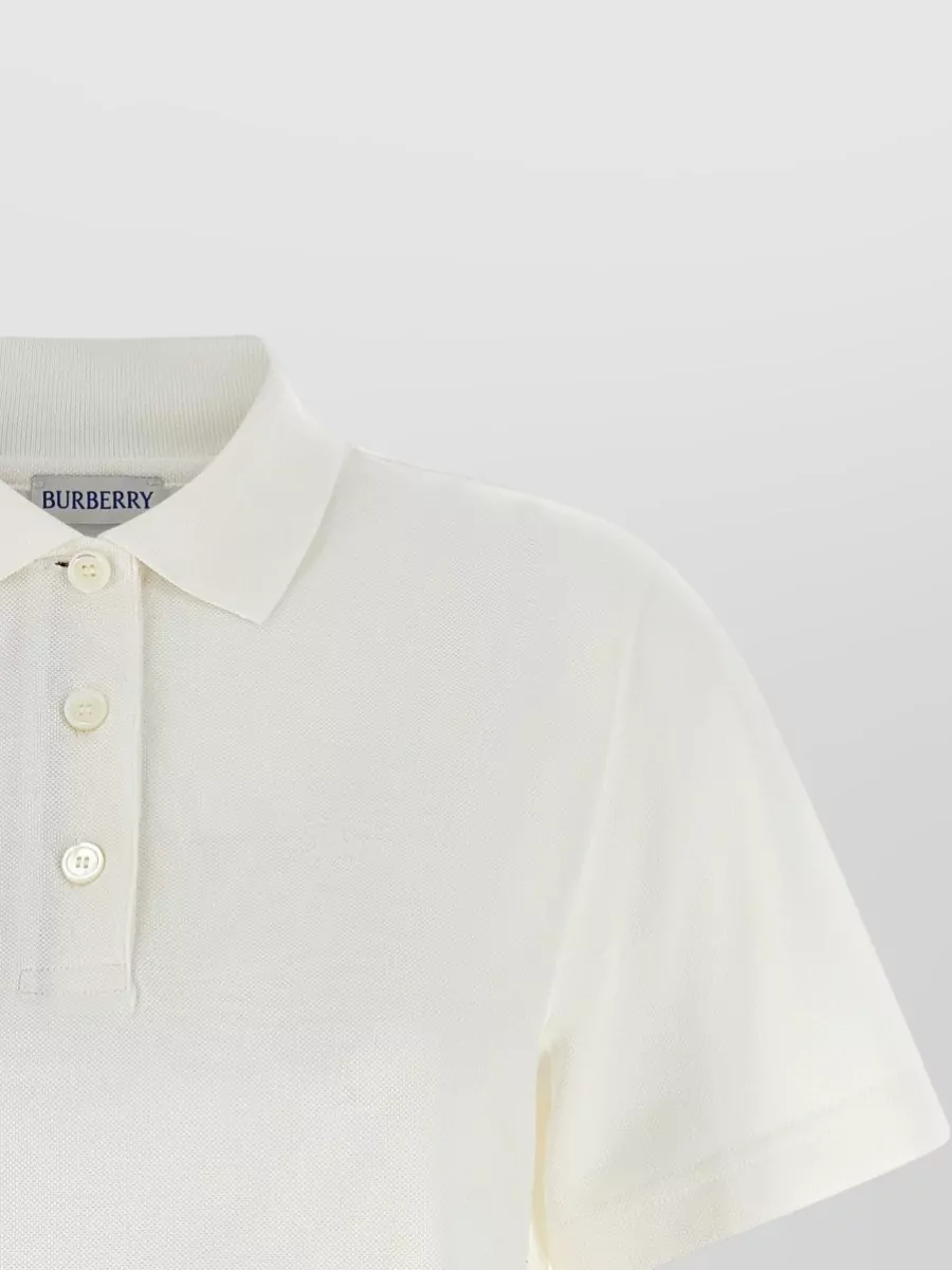 Burberry Priscilla Polo Shirt Ribbed Collar Short Sleeves
