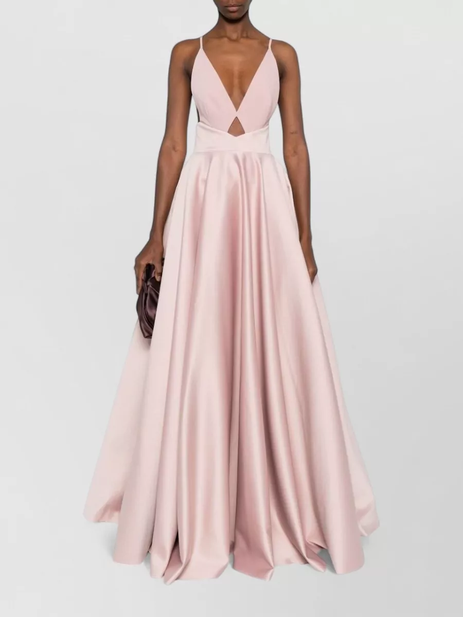 Solace London Sleeveless V-Neck Cutout Maxi Dress