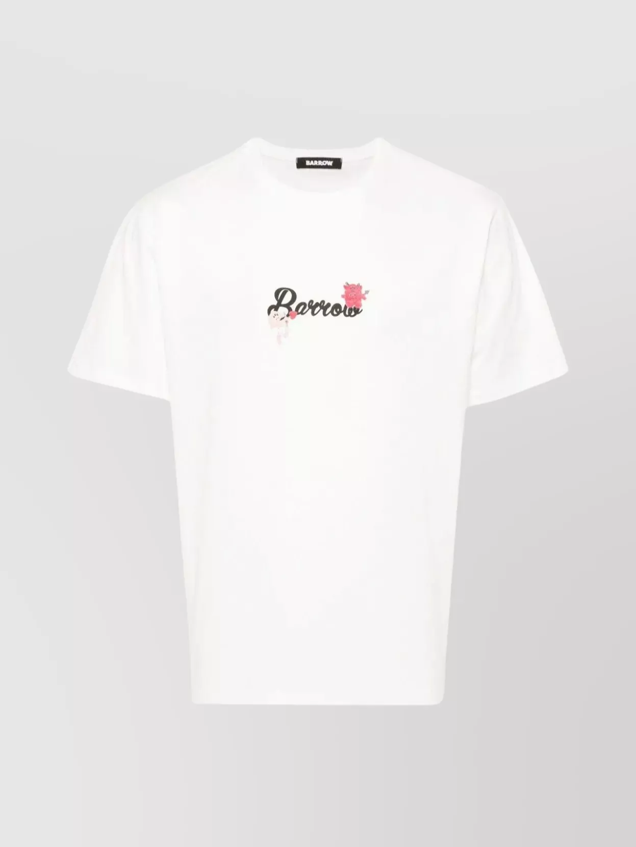 Shop Barrow Graphic Print Crewneck T-shirt With Printed Panels