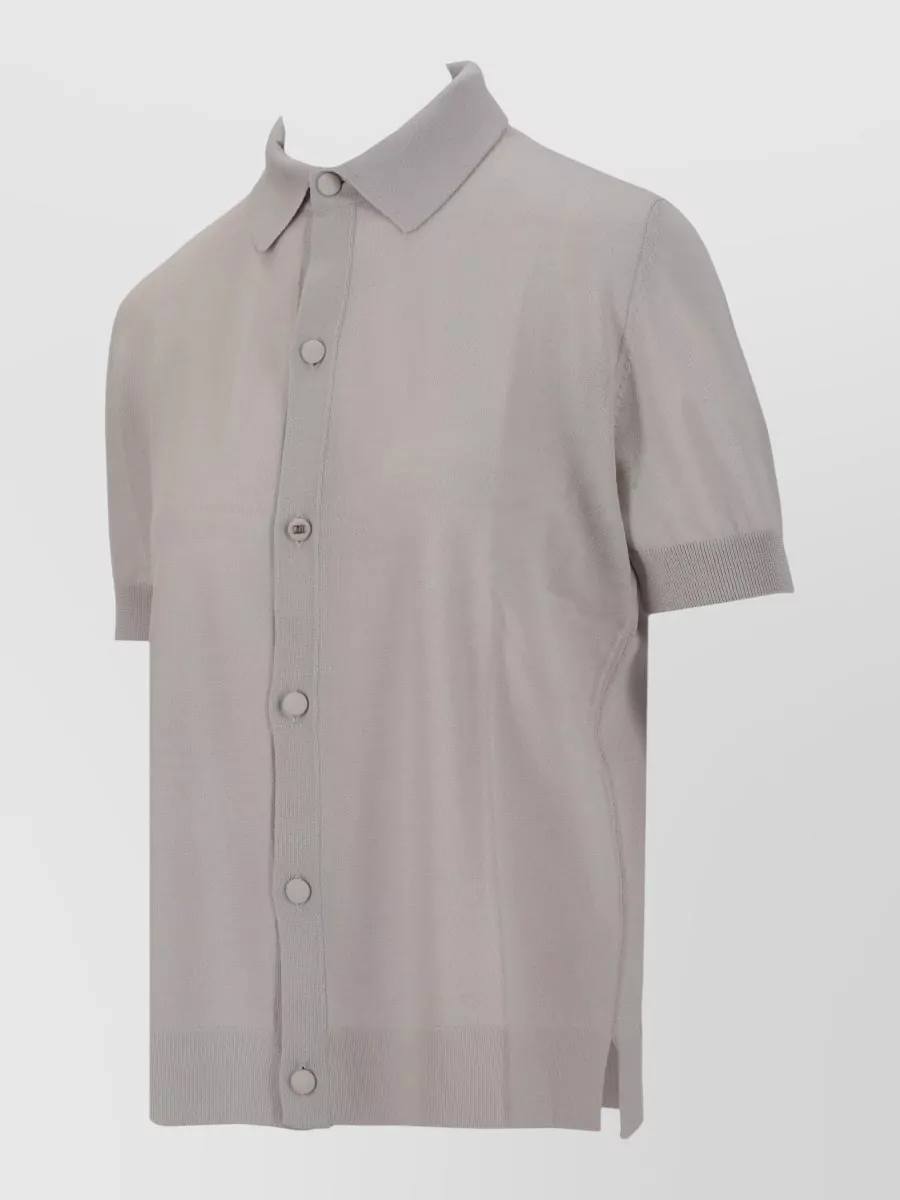 Max Mara Collared Knit Cardigan Short Sleeves