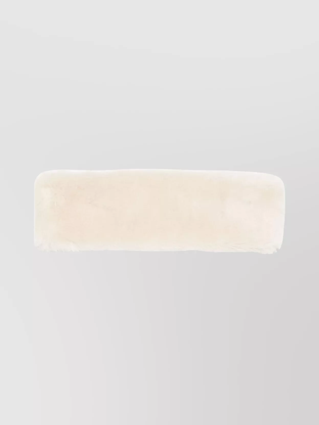 Totême Plush Shearling Wide Headband In Neutral