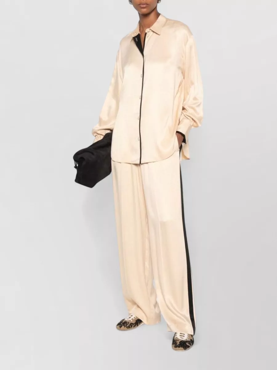 Forte Forte Satin Wide-Leg Trousers