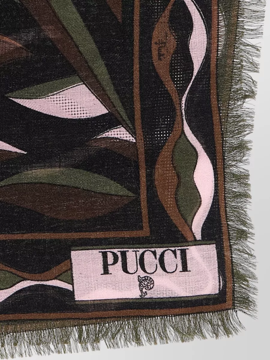 Pucci Silk Wool Dune Printed Scarf